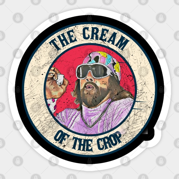 Retro Style Fan Art Design The Cream Of The Crop Sticker by rido public